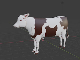 Animal Cow free 3d model free blender obj fbx low poly