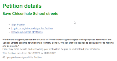 Petition on Chisenhale School street