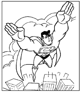 Coloring pages of  superman to print for free