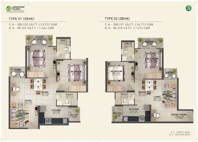 Signature Global Millennia 4 Floor Plans