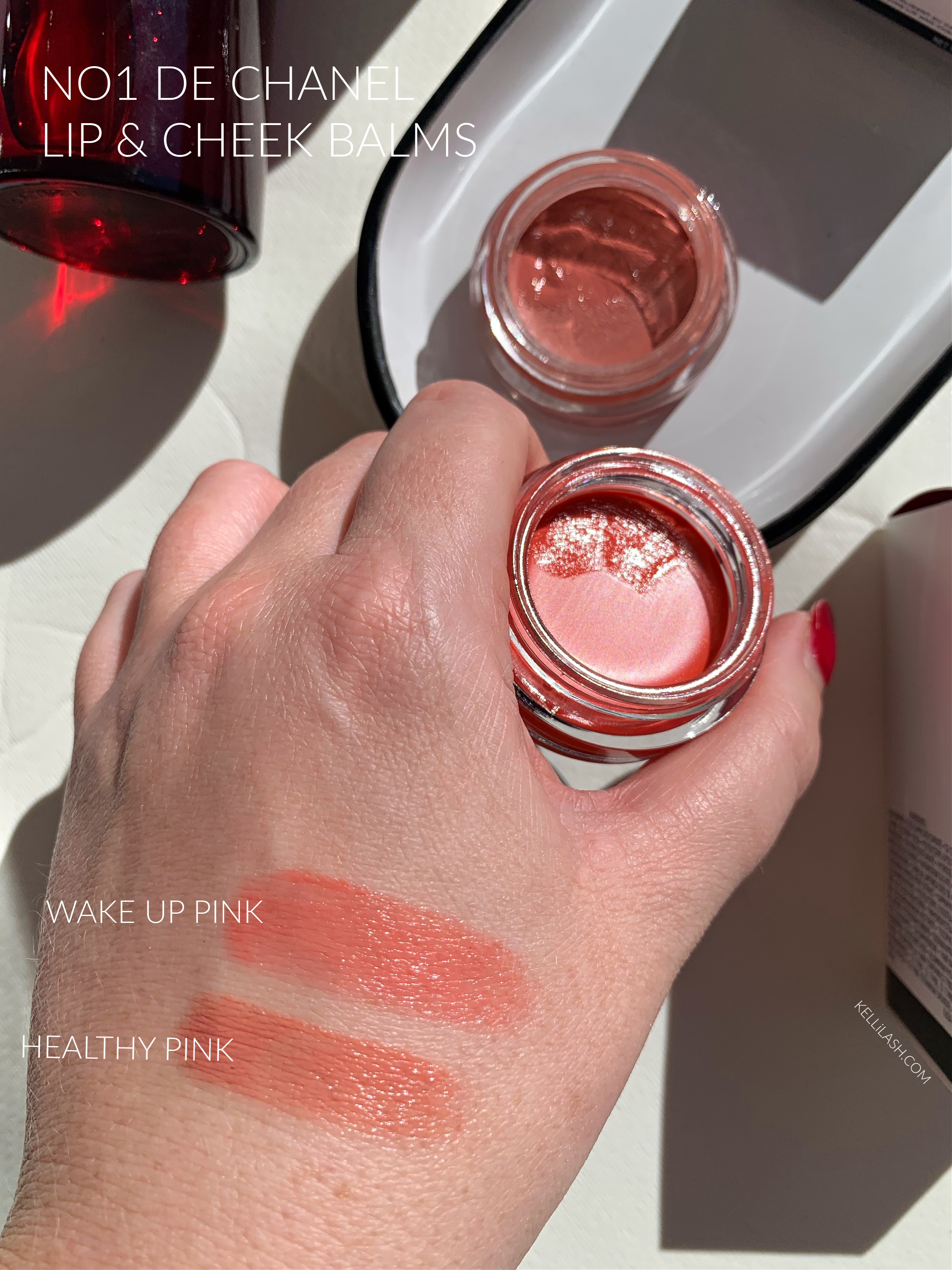 chanel lip and cheek balm swatches