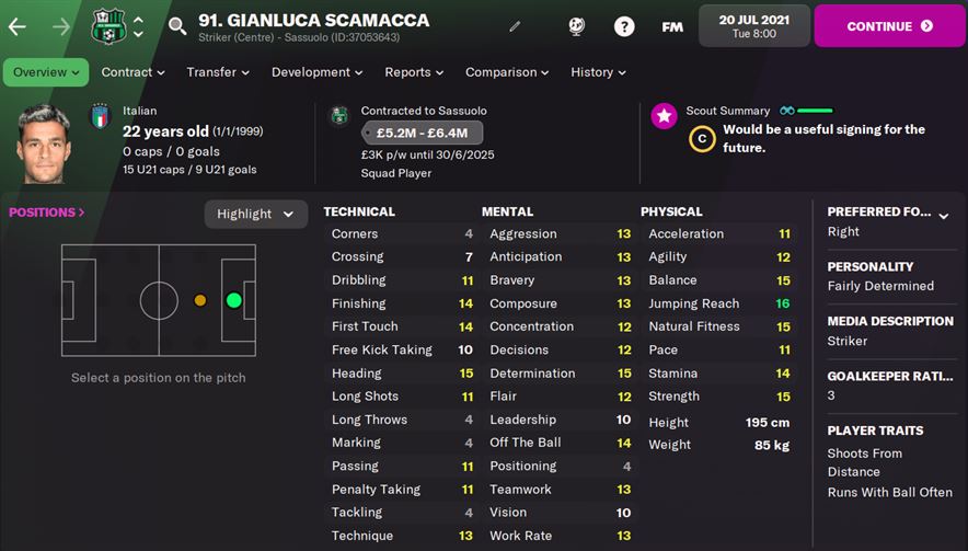 FM22 Gianluca Scamacca