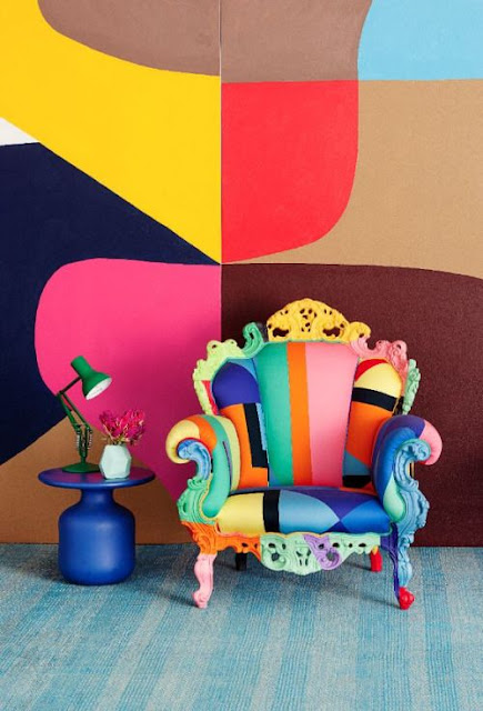 Precioso sillón colorido y moderno
