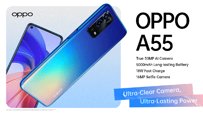 OPPO A55 with 50MP AI cam and IPX4 water splash resistance arrives in the Philippines, priced at JUST PHP 9,999