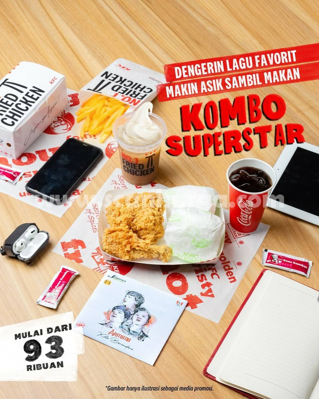 Promo KFC KOMBO SUPERSTAR GRATIS CD LAGU harga mulai 90ribuan*