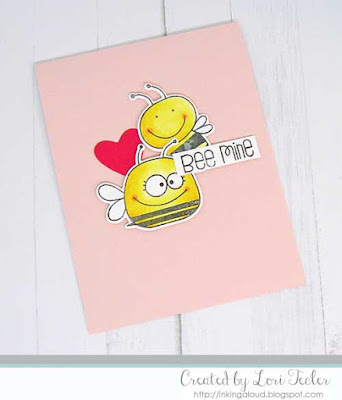 Bee Mine card-designed by Lori Tecler/Inking Aloud-stamps and dies from Paper Smooches