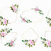 Frame: Golden Pink Flower Frame Collection