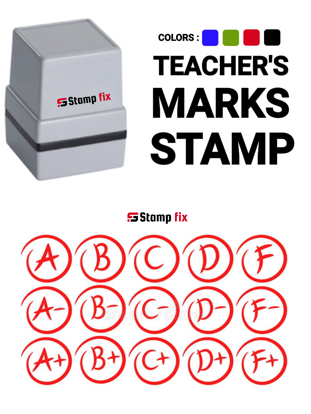 Teachers Grade stamp, Self ink stamp, pre ink stamp, sun stamp, rubber stamp, nylon stamp, polymer stamp