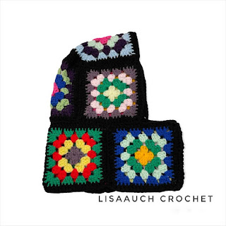 How to crochet a granny sqaure hooded cowl balaclava