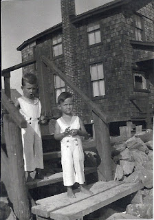 Robert and Richard Putnam at the Beach, 1931