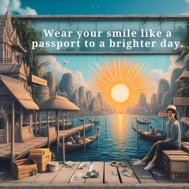 Wear your smile like a passport to a brighter day.