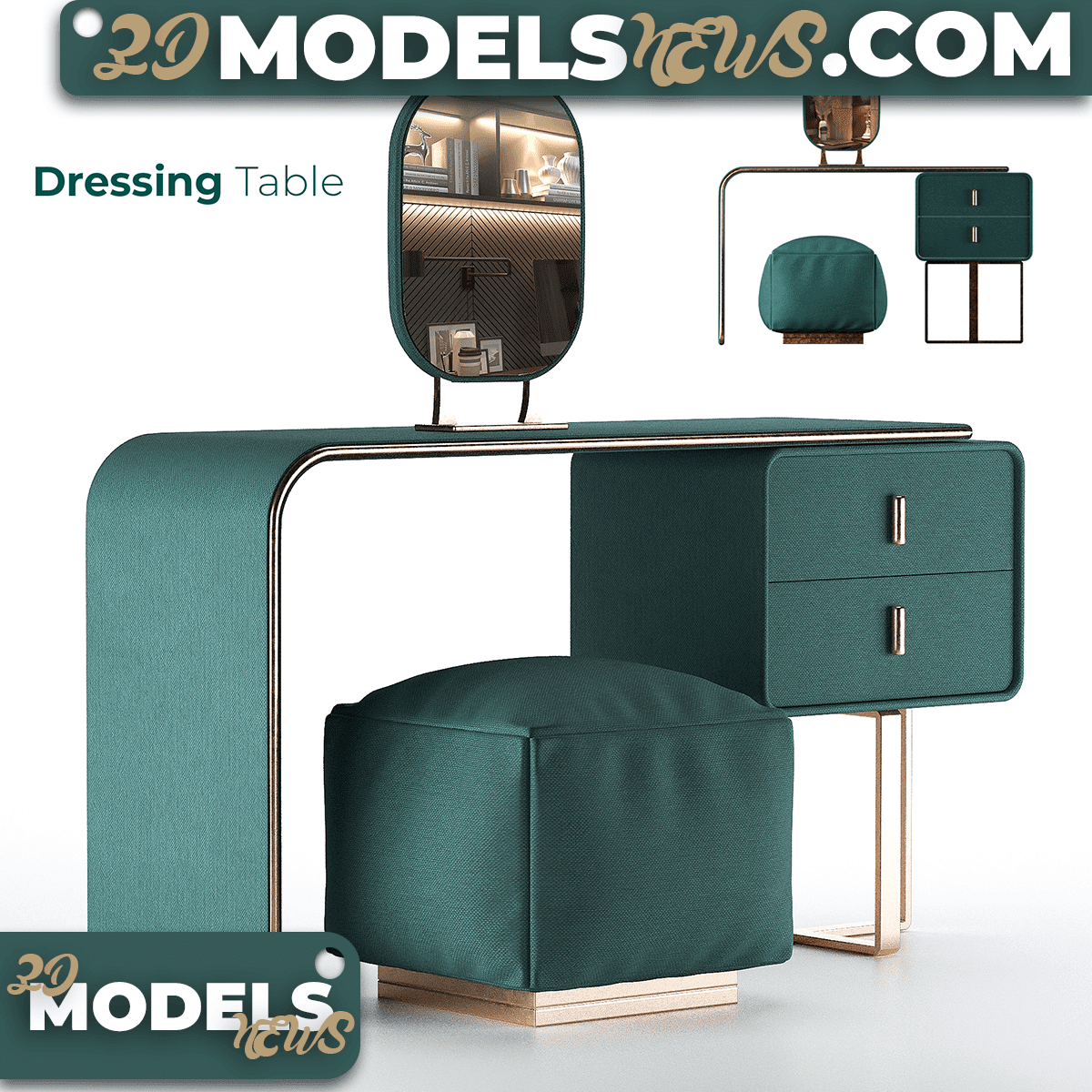 Dressing table model for interior 1