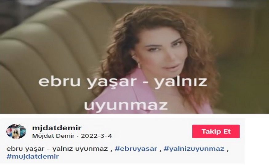 tiktok - ebru yaşar - yalnız uyunmaz