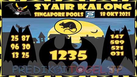 Syair Kalong Togel Singapura Senin 18-10-2021