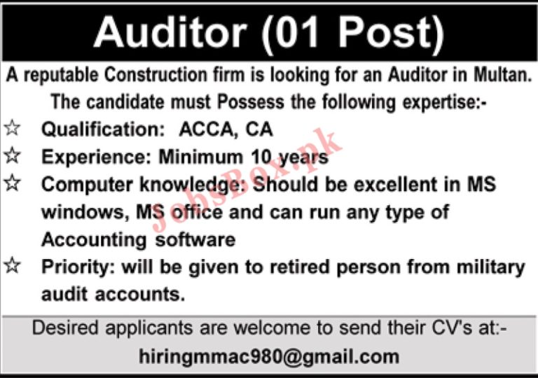 hiringmmac980@gmail.com - Private Company Jobs 2022 in Pakistan