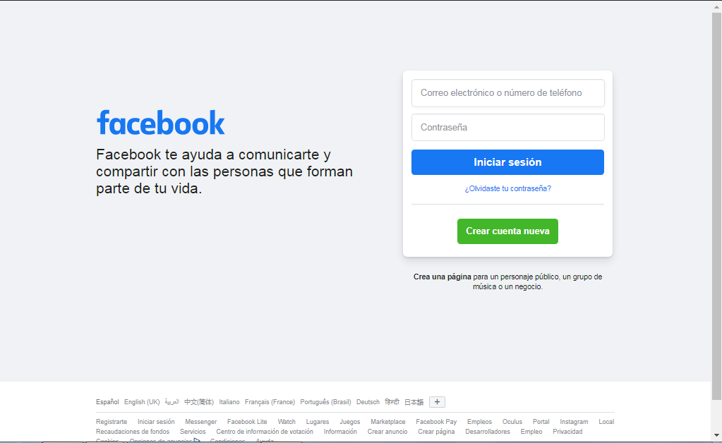 como crear una cuenta de facebook 2022