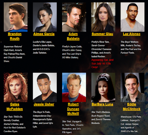 Shore Leave 42 actor guests. Image from the Shore Leave web site.