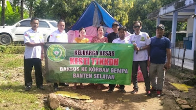 Kesti TTKKDH Berikan Bantuan Sembako Kepada Korban Gempa di Banten Selatan