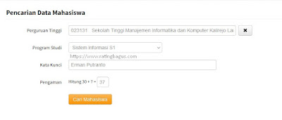 Cara Cek Data Mahasiswa di Forlap DIKTI Kemdikbud isi data rating bagus