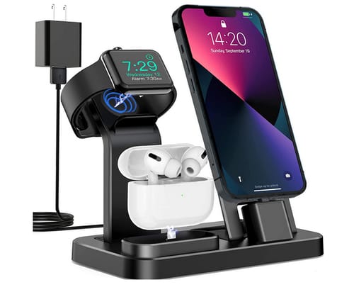 MOVAY ST-A8-BL 3 in 1 Charging Station for Apple Products