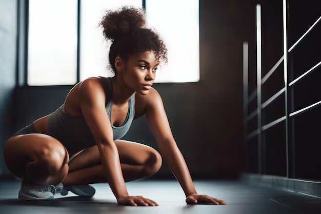 woman stretching