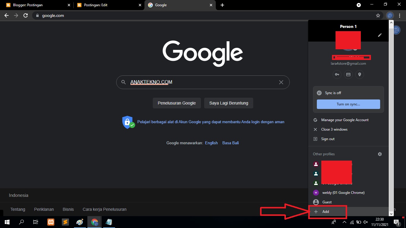 Cara menggandakan aplikasi browser Google Chrome