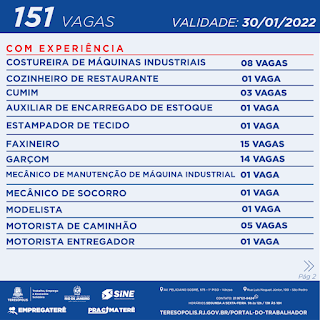 ‘Emprega Terê’ divulga 151 vagas de emprego no SINE Teresópolis