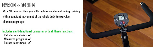 Gymform AB BOOSTER Workout Machine for Abs Arms Legs Back and Glutes Train Cardio Exercise at Home