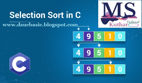 Program to implement Selection sort in C.