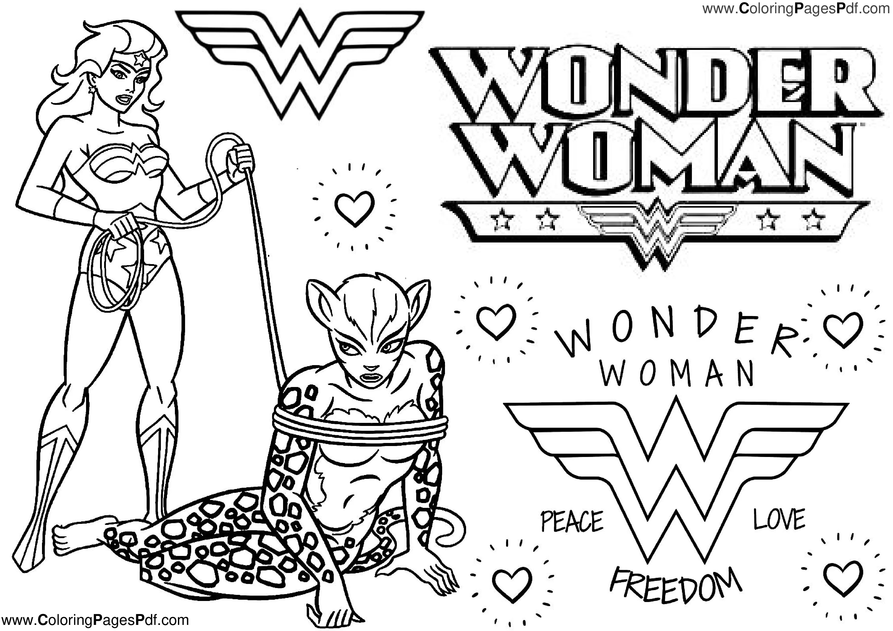 Wonder Woman printable Logo