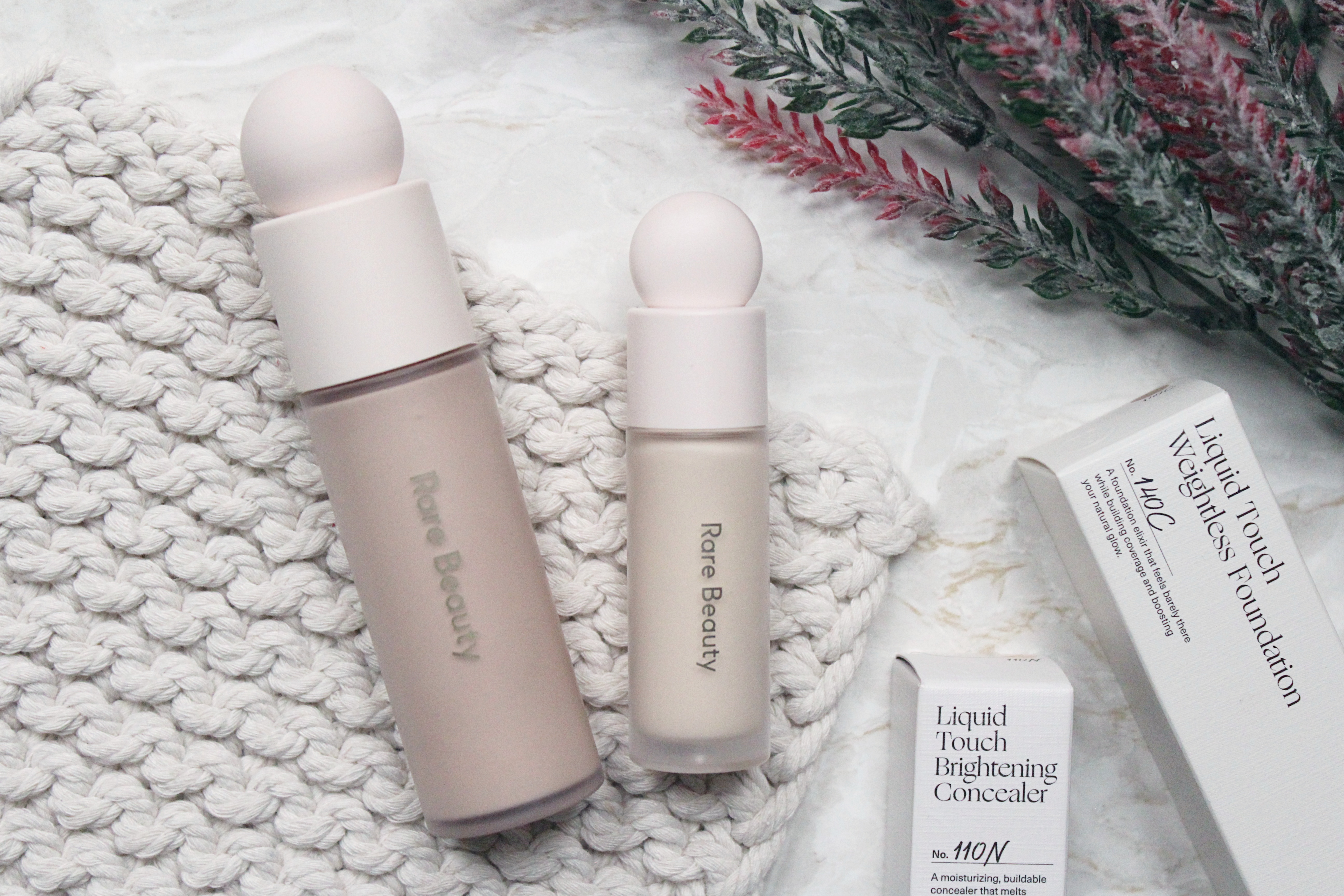 Rare Beauty Liquid Touch Weightless Foundation & Brightening Concealer Review