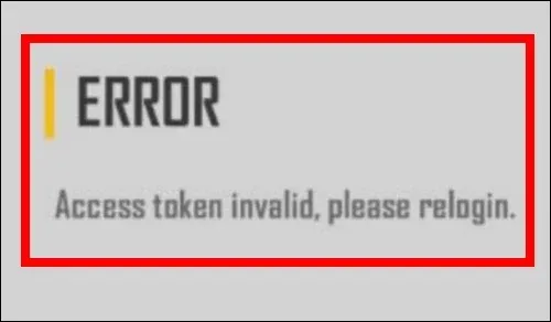 How To Fix Free Fire App Error Access Token Invalid Please Relogin Problem Solved