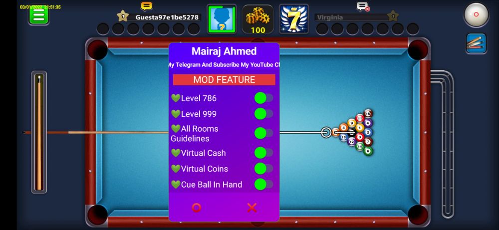 8 ball pool unlimited coin and Chas download
