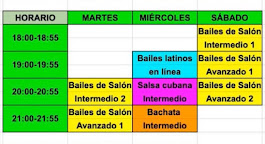 HORARIOS DE CLASES