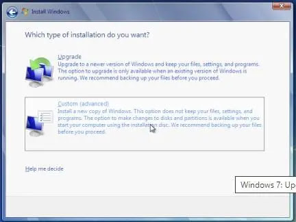 Windows 7 install