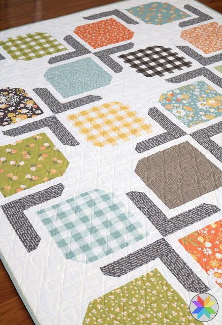 Dinner Party quilt pattern by Andy Knowlton of A Bright Corner - quilt pattern in four sizes, perfect for Layer Cake squares or fat quarters
