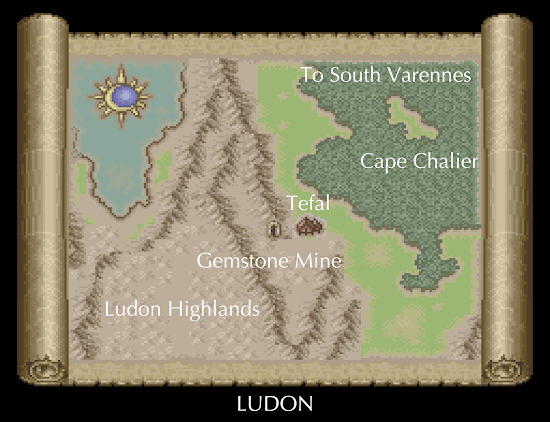 Romancing Saga 2 Ludon Region Map