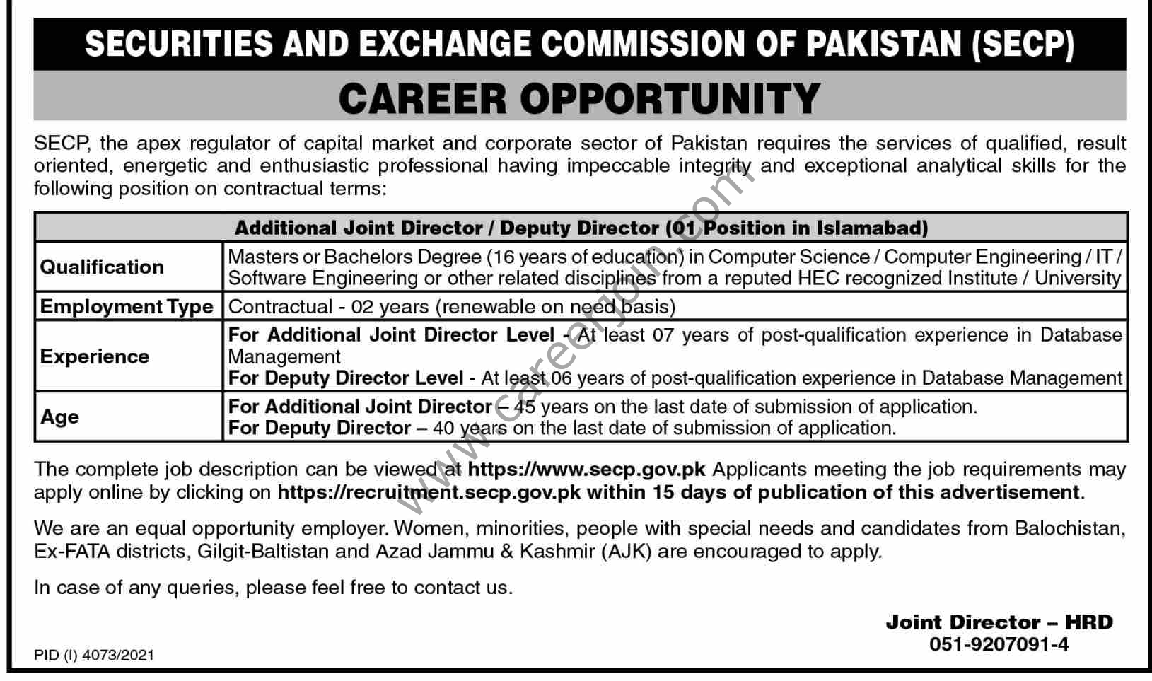 Pakistan Council of Scientific & Industrial Research PCSIR Jobs Senior Law Officer