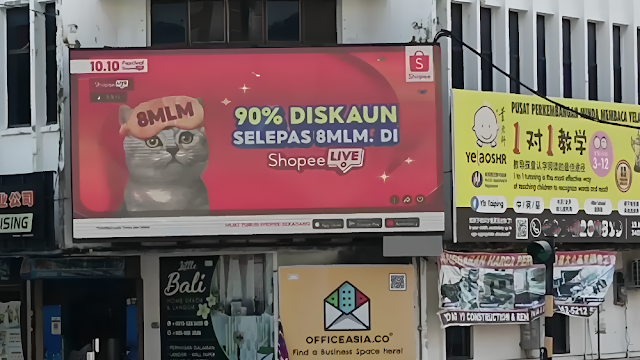 Jalan Kota Digital Billboard Ads, Taiping Beside Bangunan Perak Taiping LED Screen Advertising, Jalan Sultan Abdullah Digital OOH Ads Taiping Perak,