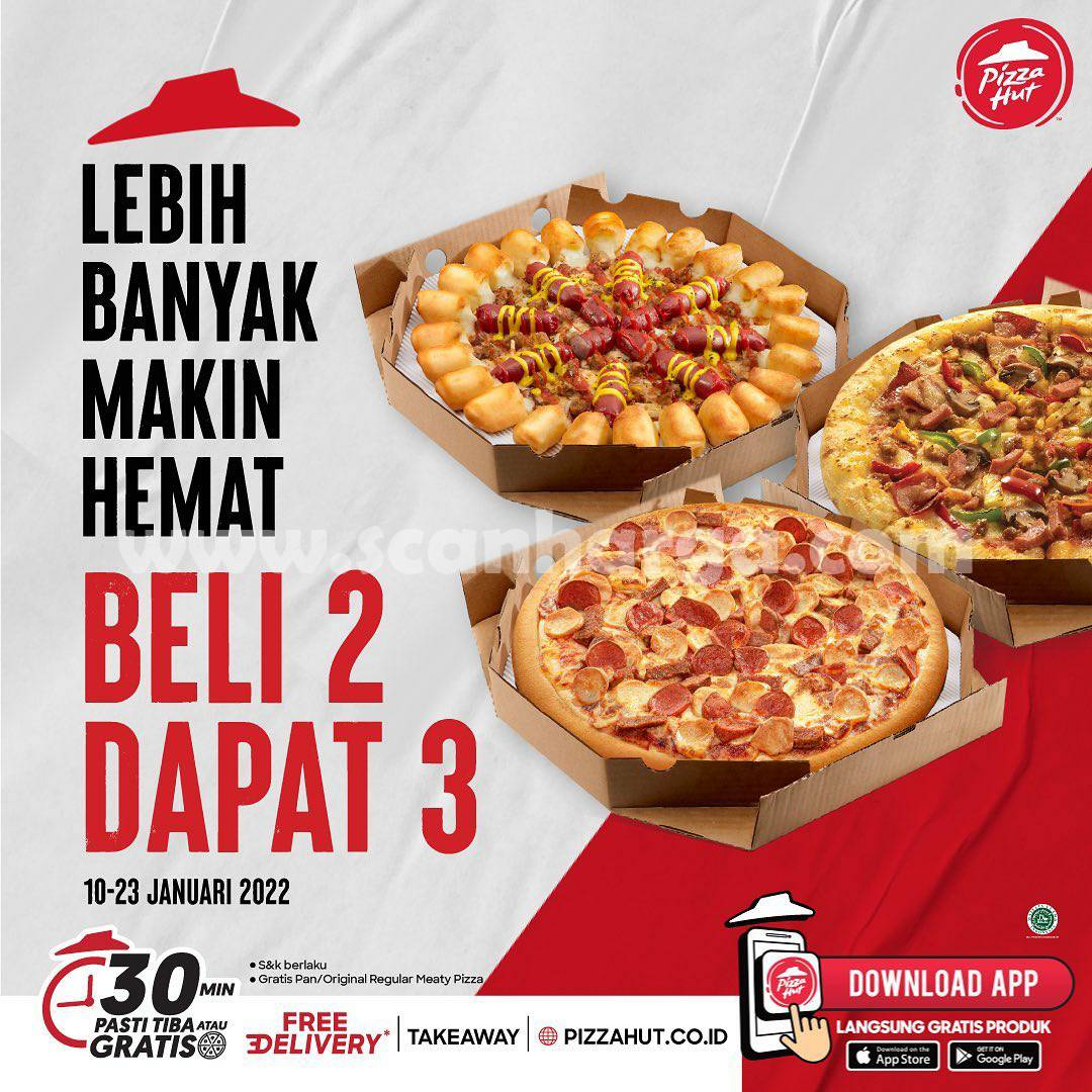 Promo PIZZA HUT – BELI 2 DAPAT 3