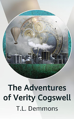 Kindle Vella cover for "The Adventures of Verity Cogswell" by T.L. Demmons