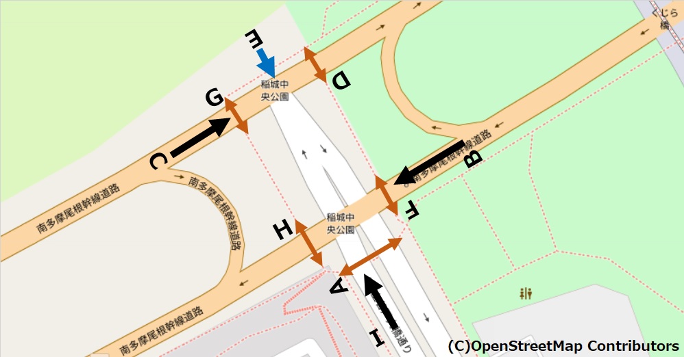稲城中央公園/地図