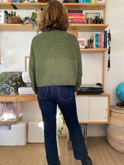 Diary of a Chain Stitcher: Moss Green Wool and the Gang Deep Sea Sweater