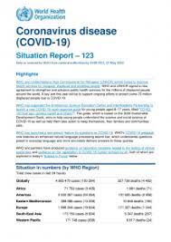 WHO's new coronary pneumonia situation report