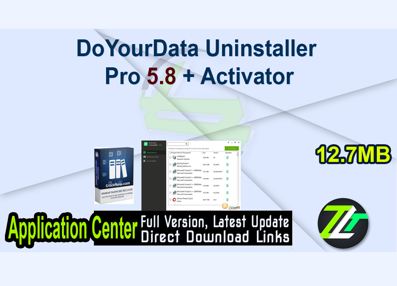 DoYourData Uninstaller Pro 5.8 + Activator