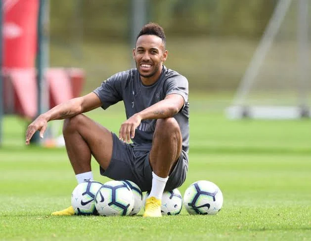 Arsenal Striker Aubameyang Returns To Training Following Injury Scare