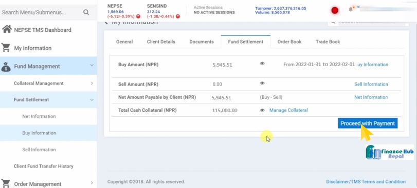 How to transfer fund after buying shares 2