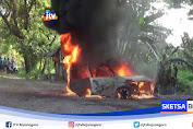 Diduga Akibat Konsleting, Mobil Terbakar Di Jalur Ngawi-Madiun