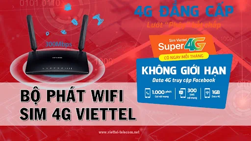 Bộ phát Wifi 4G - Giải pháp Internet di động Viettel