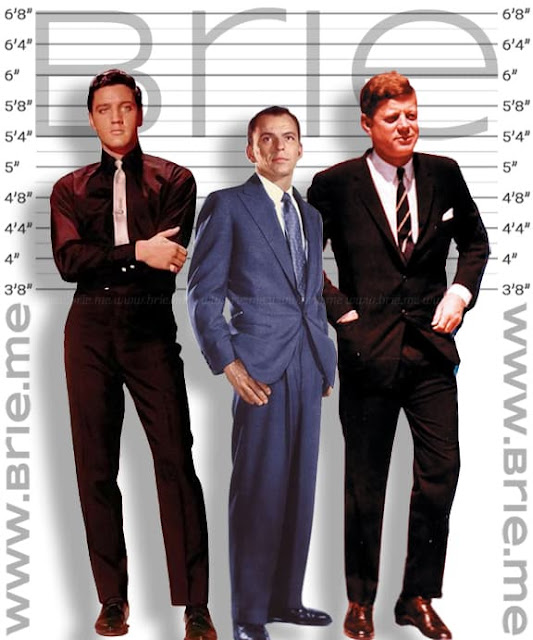Frank Sinatra height comparison with John F. Kennedy and Elvis Presley